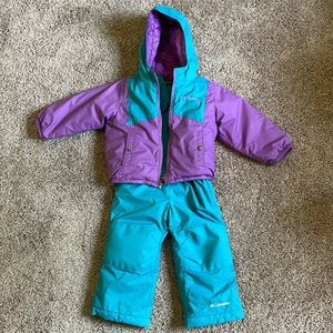 2t girls Columbia snowsuit and coat